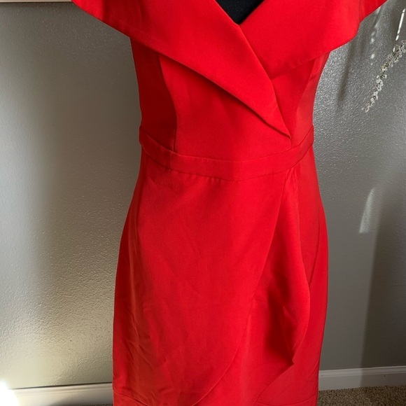 Bardot Red Bella Tulip Hem Dress Size 6/S - Picture 15 of 16